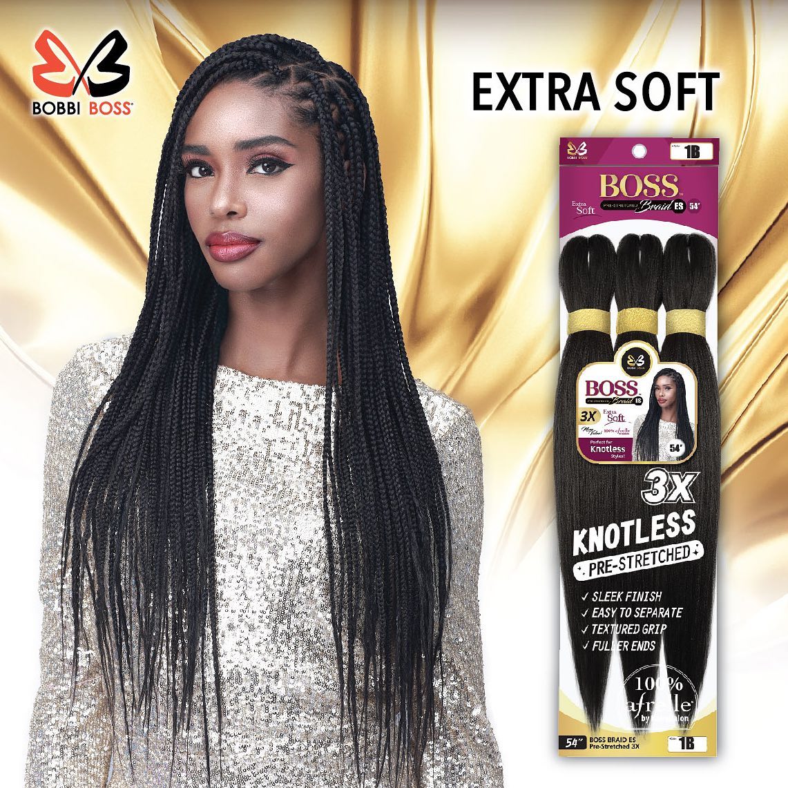 Boss 3x Knotless Braiding Hair Color 30 54"