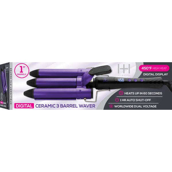 Hot & Hotter Digital Ceramic 3 Barrel Waver 1 Inch