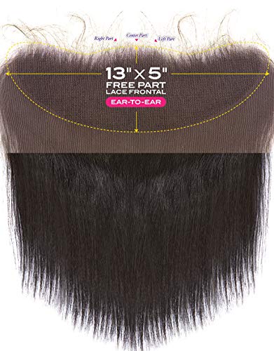 Janet Collection 100% Remi Human Hair HD Melt 13x5 STRAIGHT Lace Frontal Closure-Natural