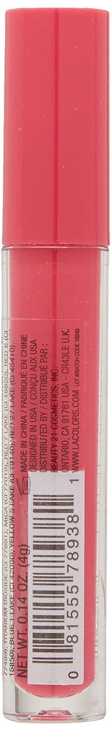 L.A. COLORS High Shine Shea Butter Lip Gloss, Flaunt, 0.14 Ounce