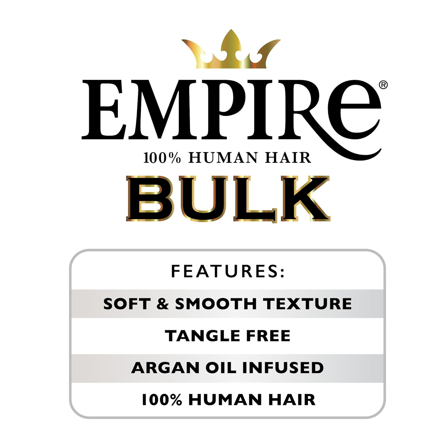 Sensational Empire 100% Human Hair Deep Bulk 18″  Color 27