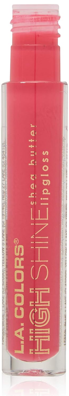 L.A. COLORS High Shine Shea Butter Lip Gloss, Flaunt, 0.14 Ounce