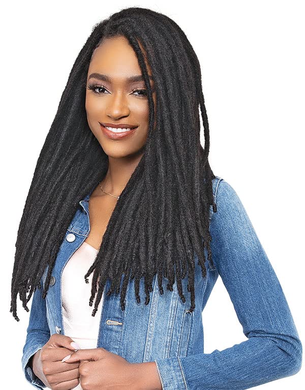 Janet Loc And Roll Human Hair Locs 12"  Color-Natural