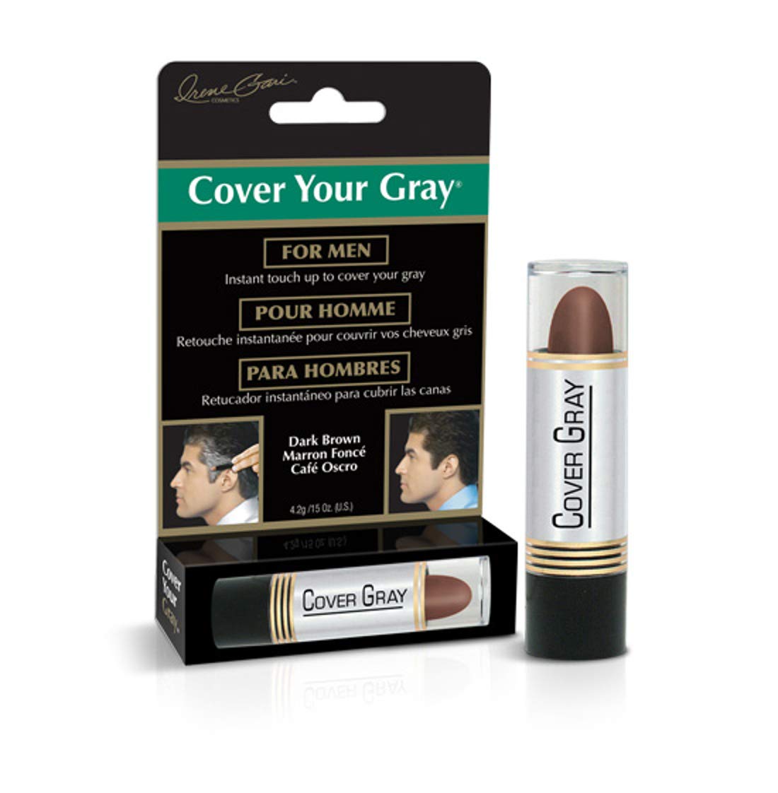 Cover Your Gray Men's Color Touch Up Stick- Dark Brown