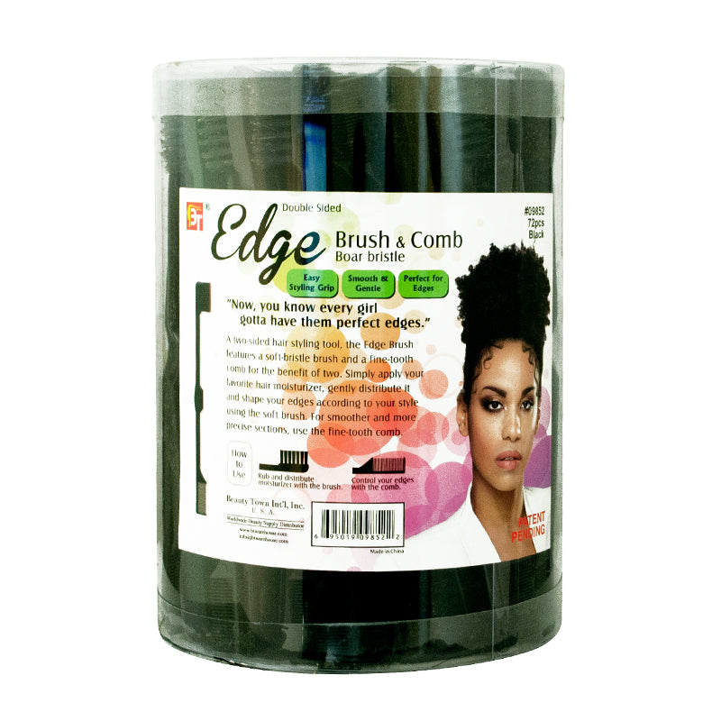 Edge Brush & Comb 1 ct Black