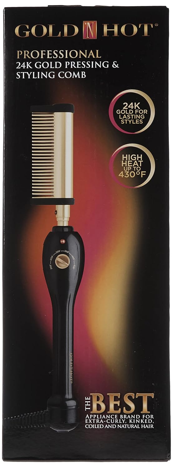 Gold N Hot Professional Styling Comb with Mtr (Multi-Temp Regulator) 200F - 430F