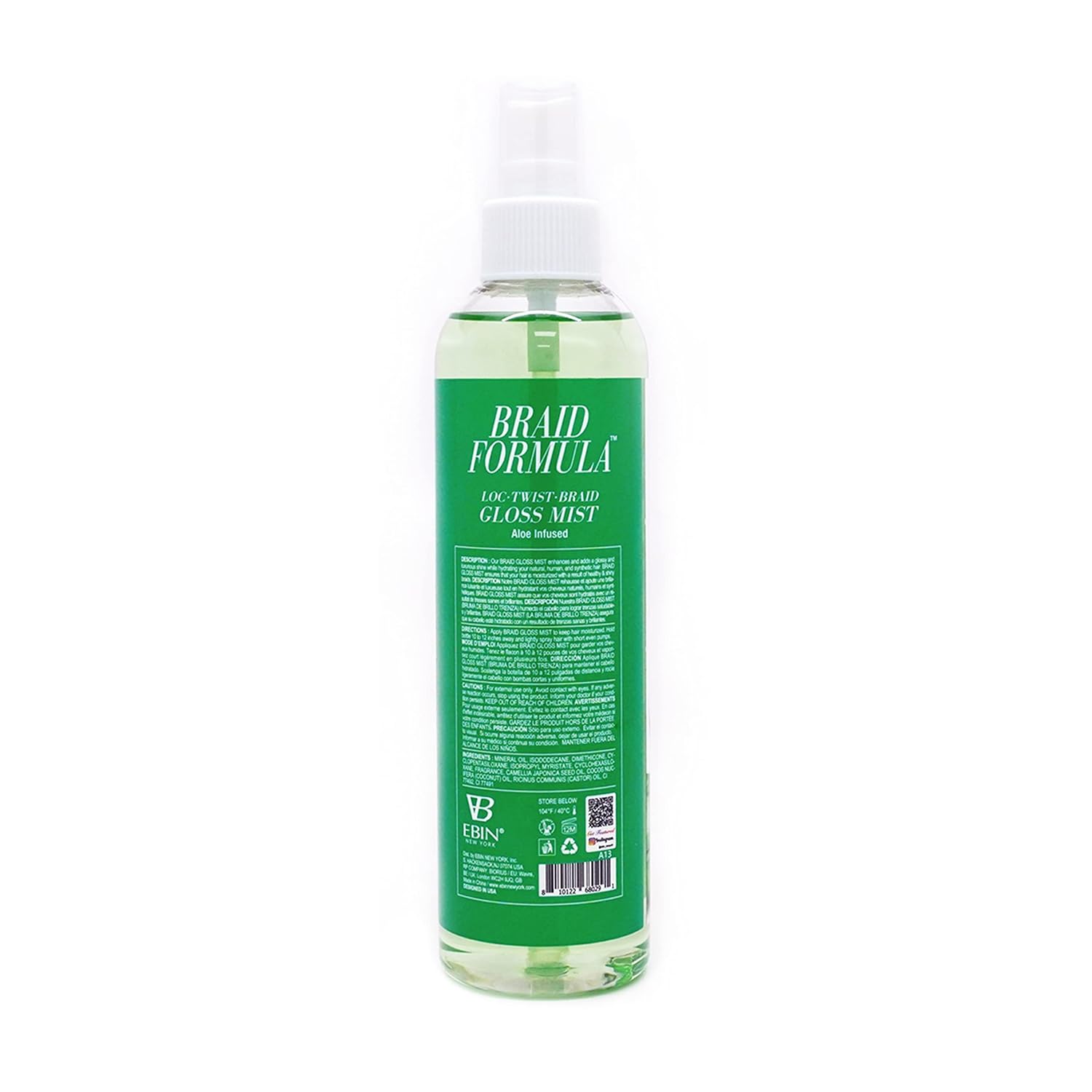 Ebin Braid Formula Gloss Mist-Aloe Infused 8.5 oz