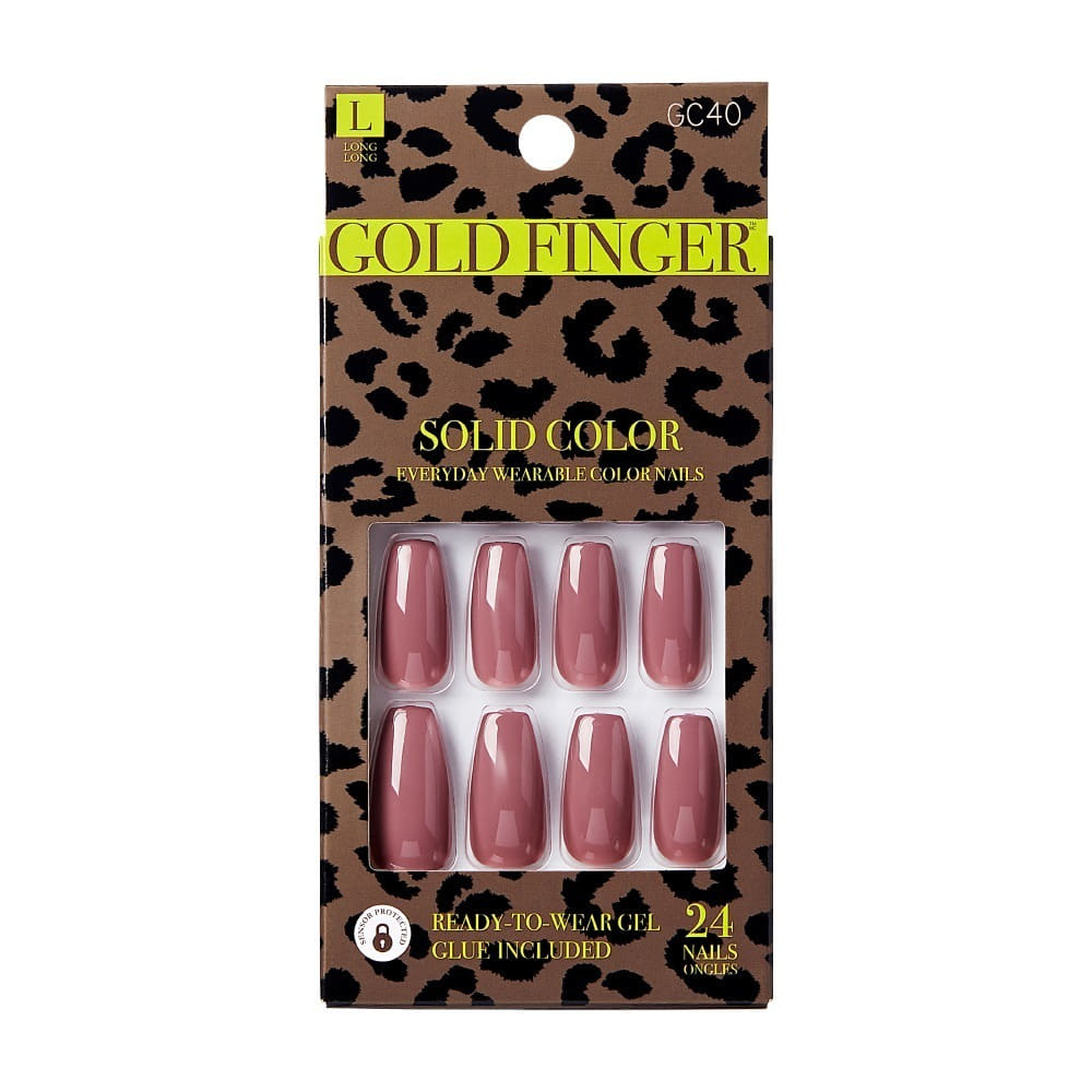 Goldfinger Solid Color Press on Nails-Feather Light GC40