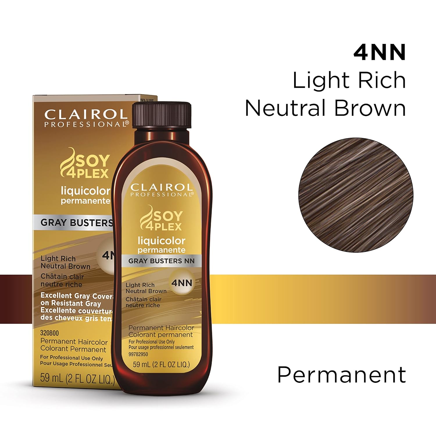 Clairol Soy 4 Plex 4NN-Light Rich Neutral Brown 2 oz