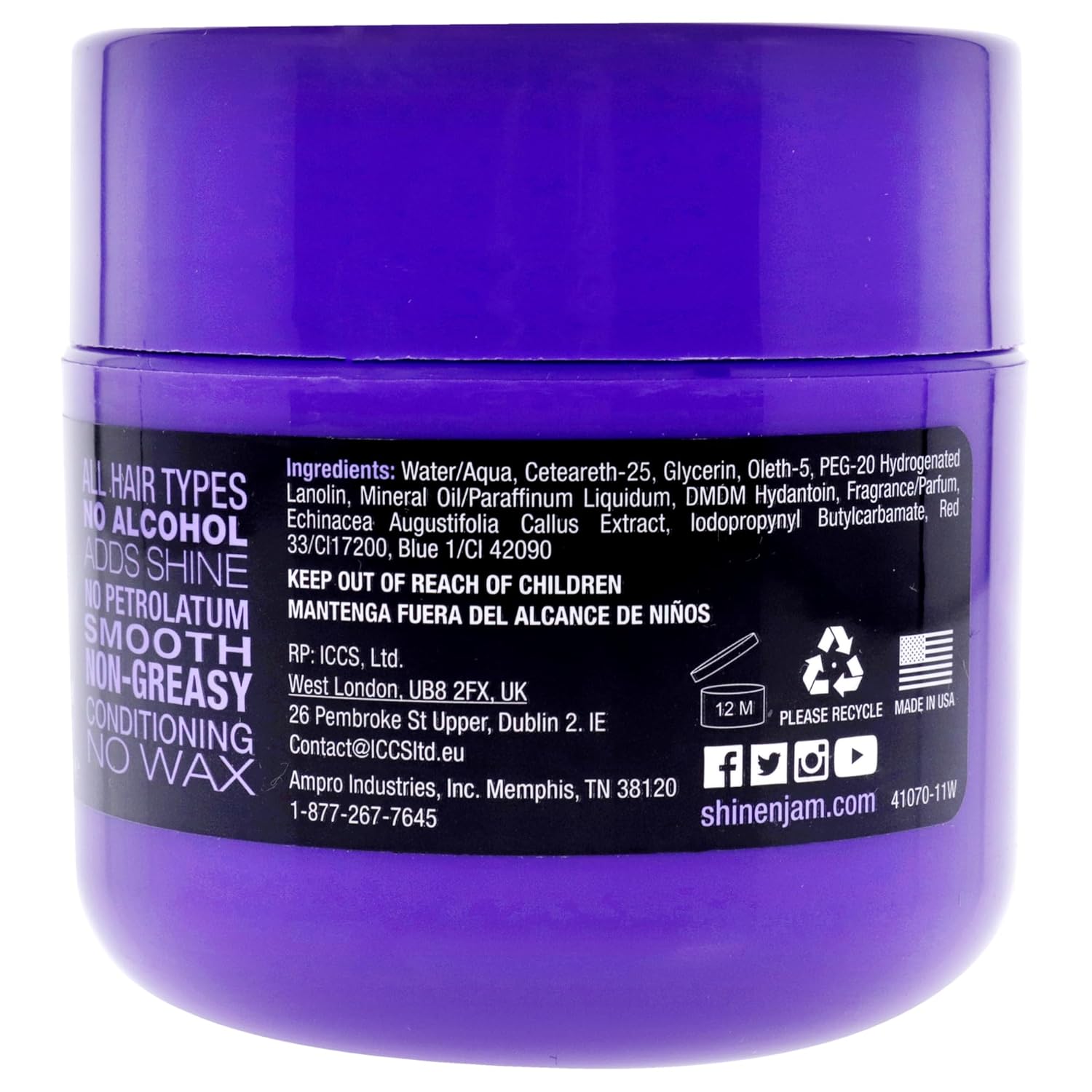 Ampro Shine 'n Jam Conditioning Gel with Echinacea Regular Hold 8oz