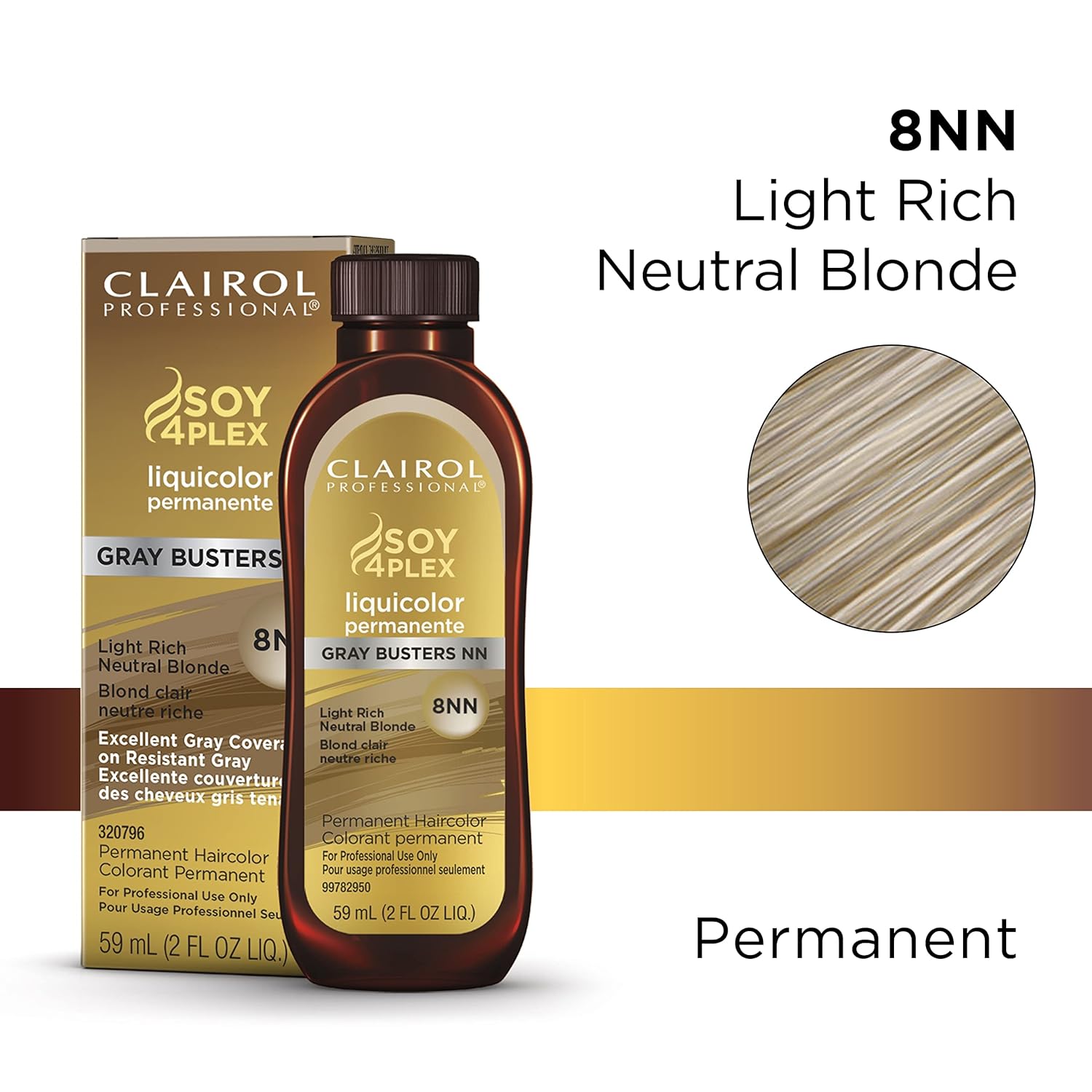 Clairol Soy 4 Plex 8NN-Light Rich Neutral Blonde