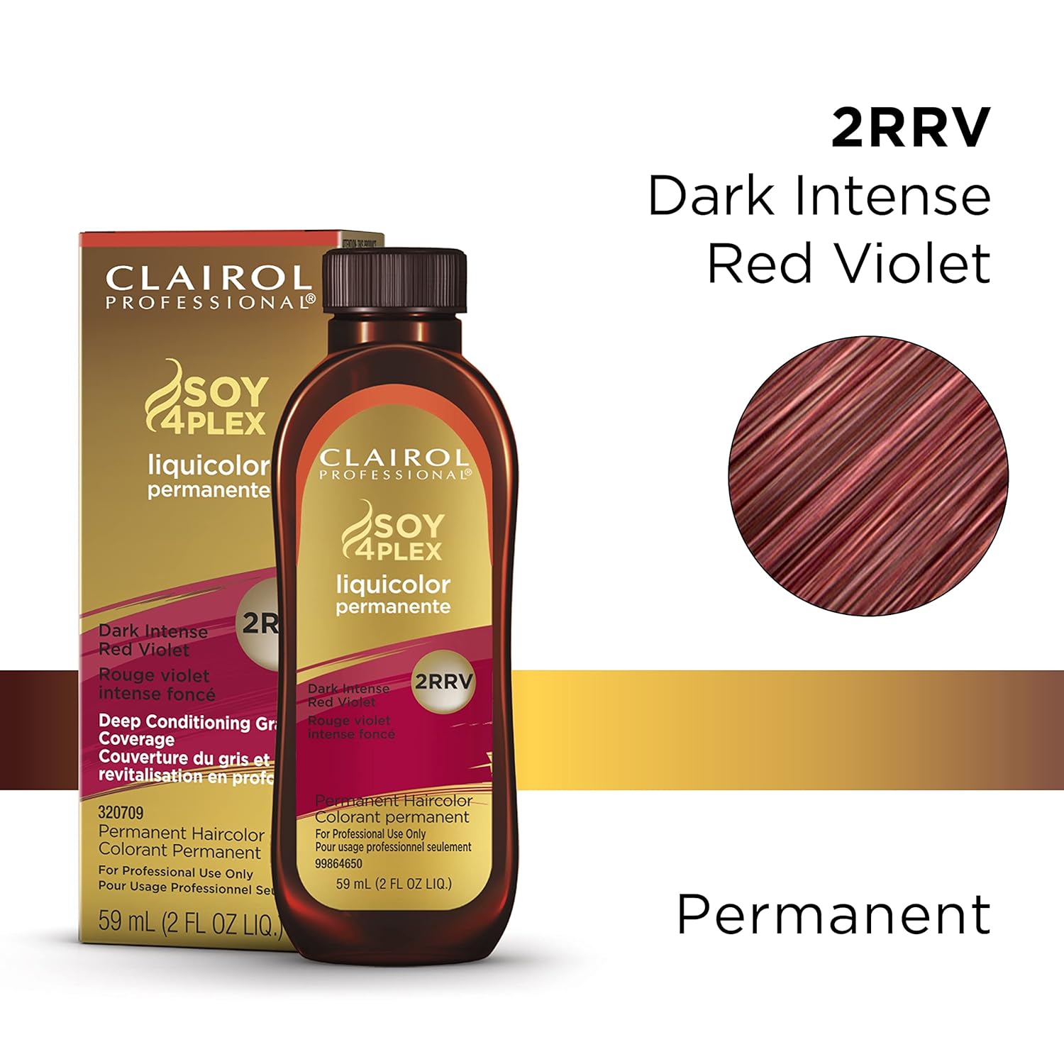 Clairol Soy 4 Plex 2RRV-Dark Intense Red Violet 2 oz