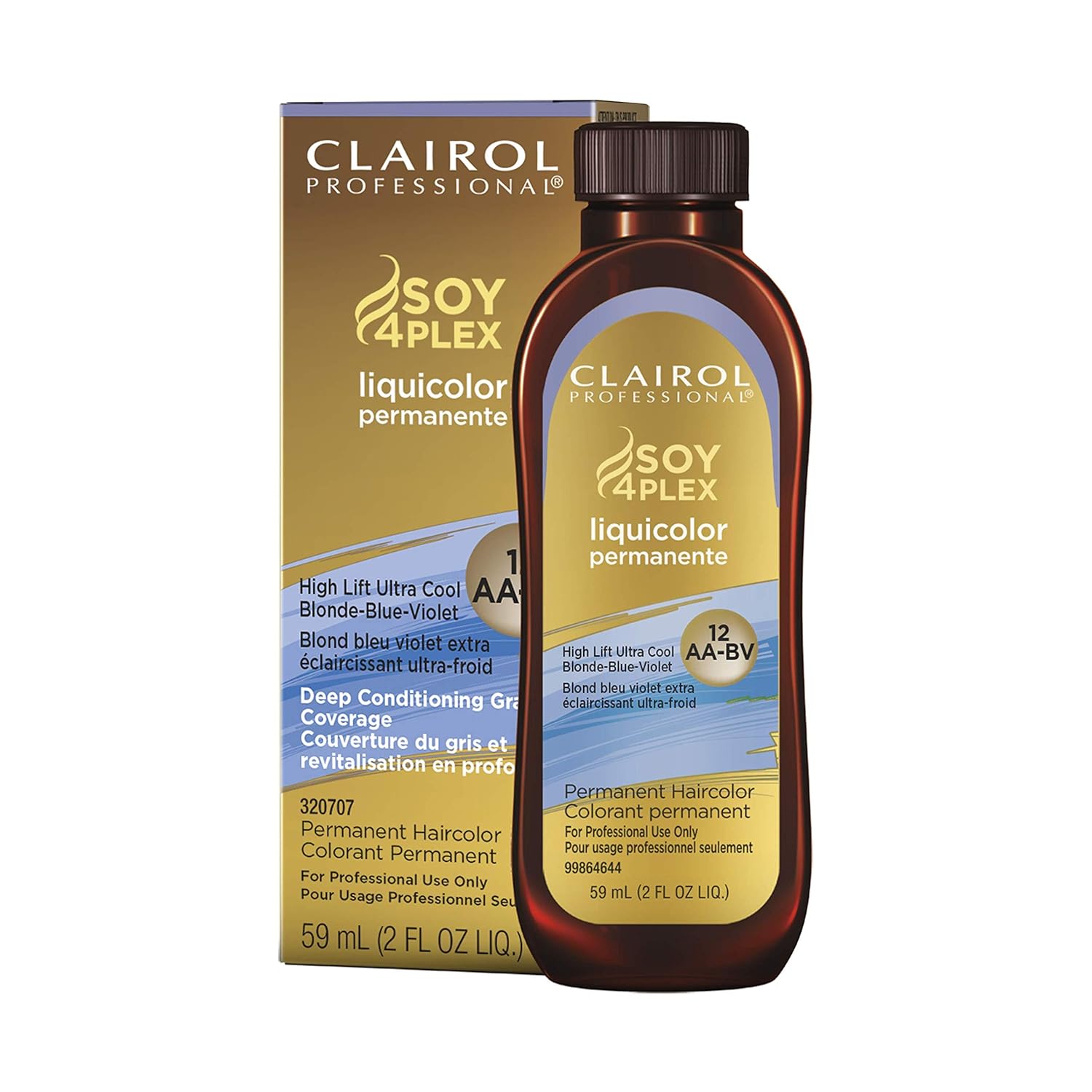 Clairol Soy 4 Plex 12 AA-BV High Lift Ultra Cool Blonde Blue Violet 2oz