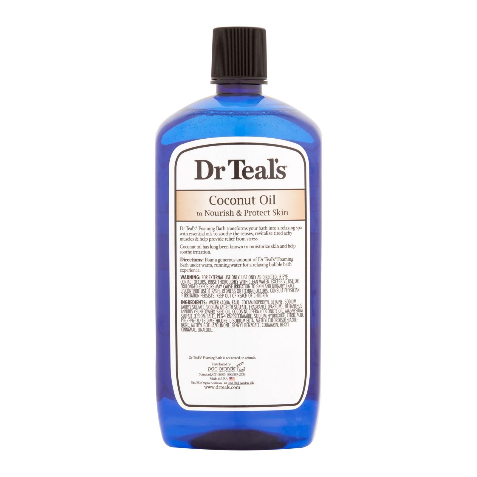 Dr Teal's Foaming Bath w/ Pure Epsom Salt -Coconut Oil 34 oz