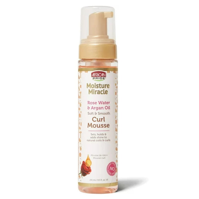 African Pride Curl Mousse Rose Water & Argan Oil 8.5oz