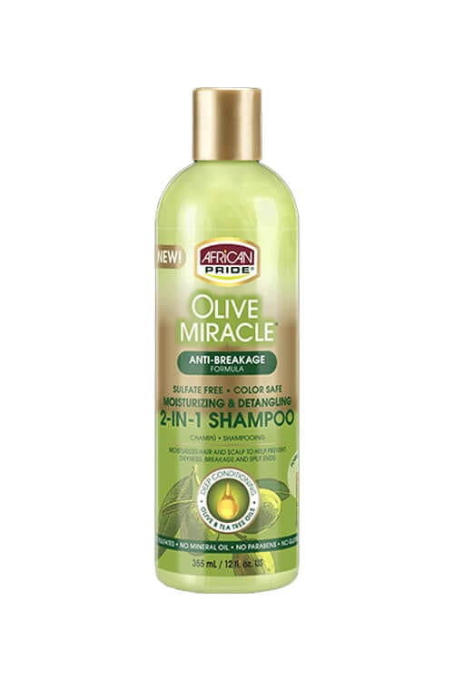 African Pride Olive Miracle 2 N 1 Shampoo 12 oz