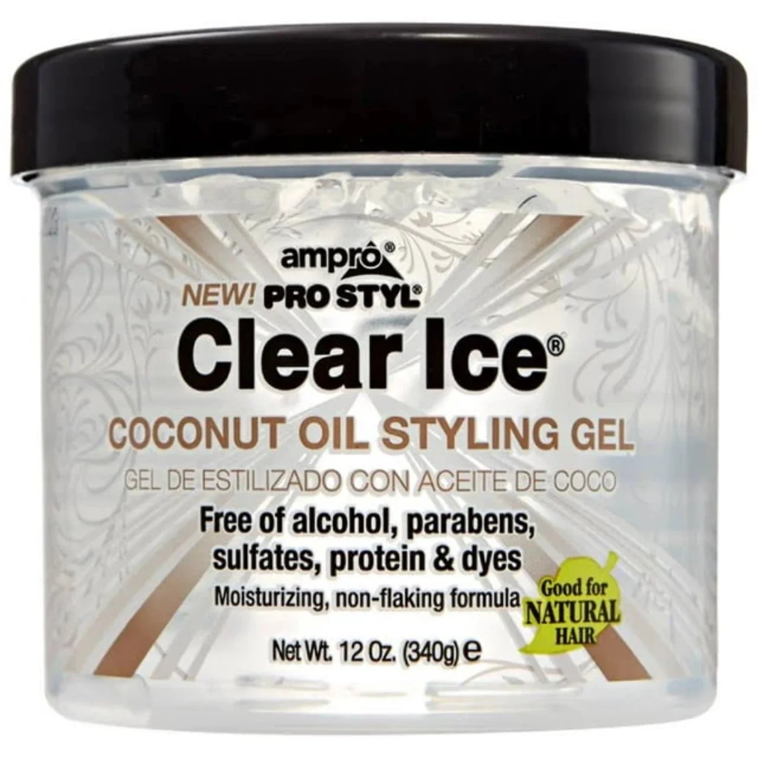 Ampro Pro Styl Clear Ice Coconut Oil Styling Gel 12oz