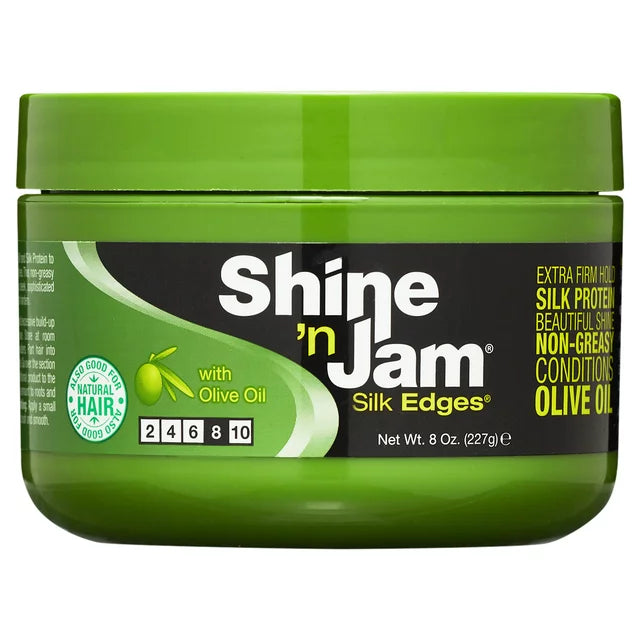 Ampro Shine n’ Jam Olive Oil & Silk Edges 8 oz