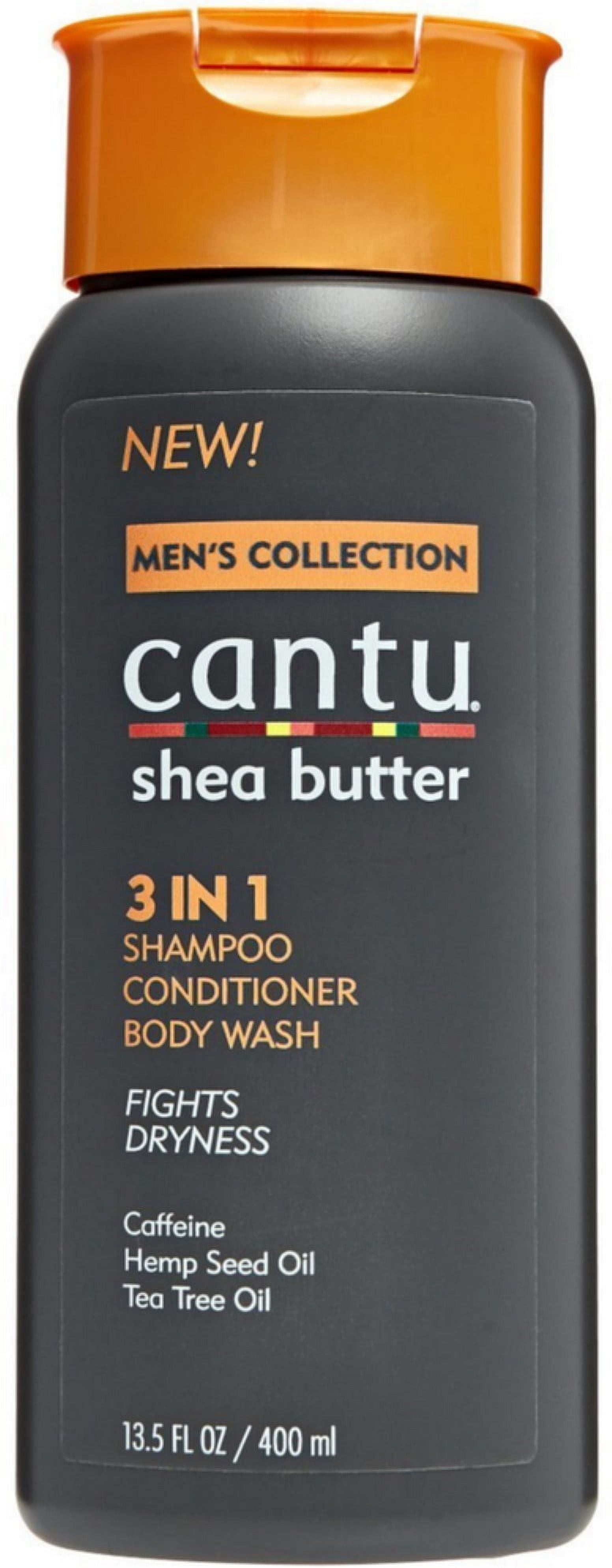 Cantu Men's Shea Butter 3 N 1 Shampoo, Conditioner, & Body Wash 13.5oz