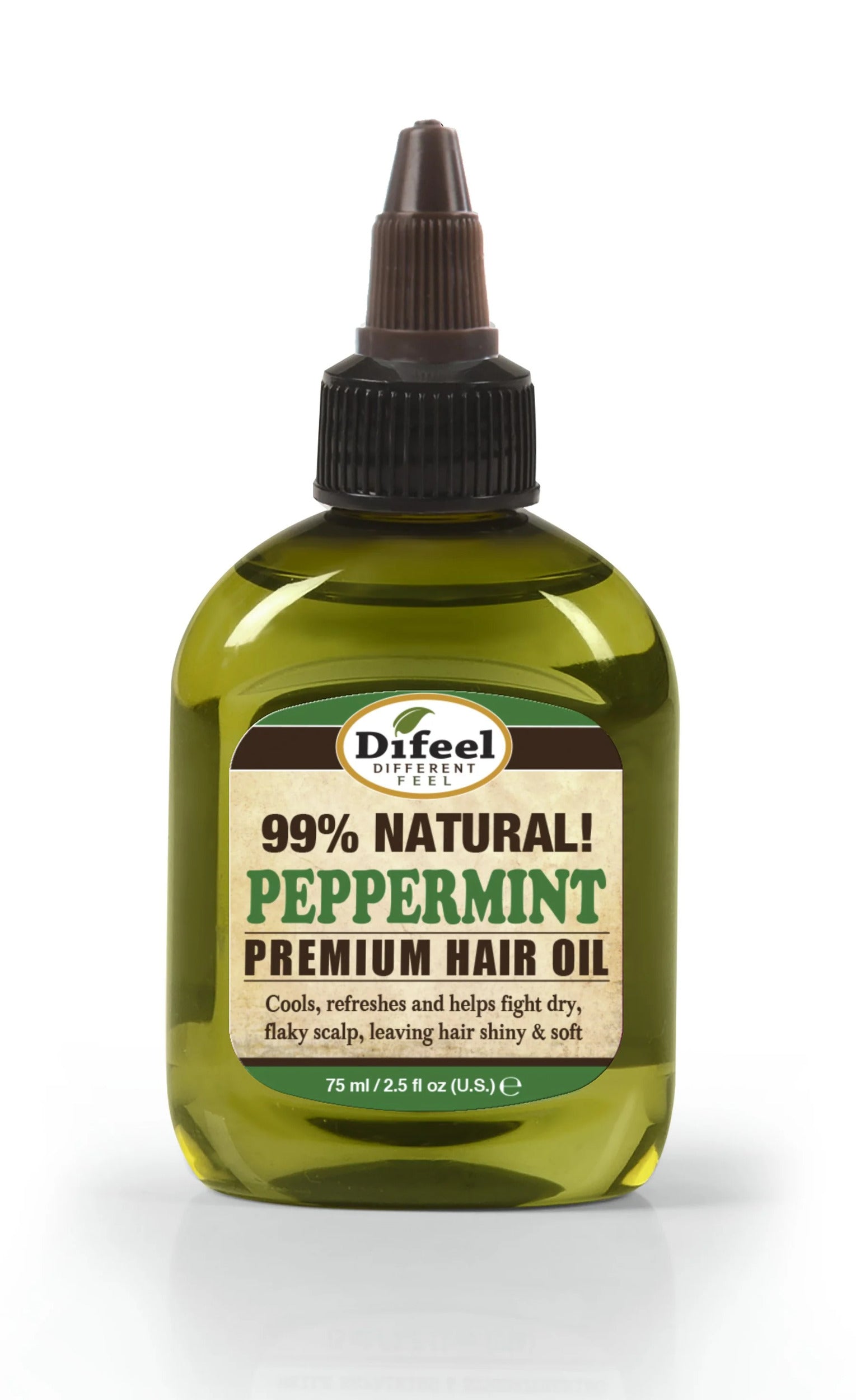 Difeel Premium Natural Hair Oil - Peppermint Oil 2.5 oz