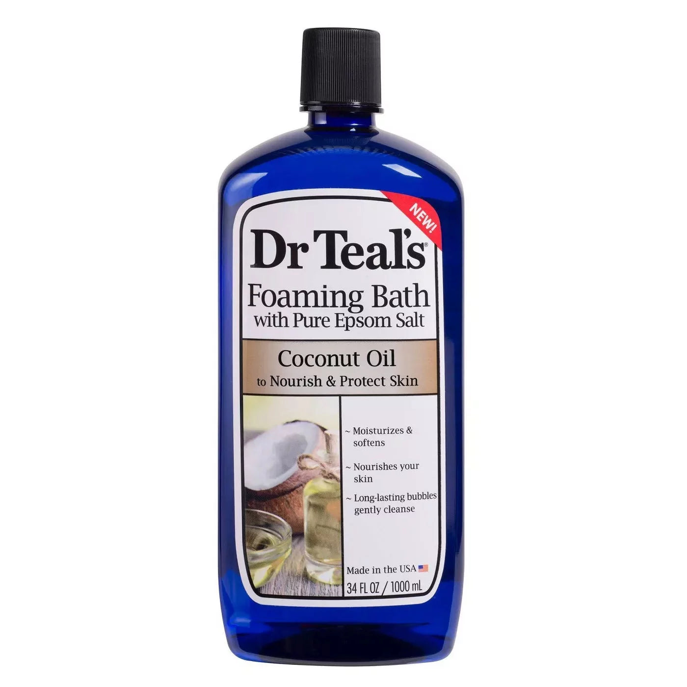 Dr Teal's Foaming Bath w/ Pure Epsom Salt -Coconut Oil 34 oz