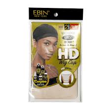 Ebin HD Wig Cap Beige 2 pack