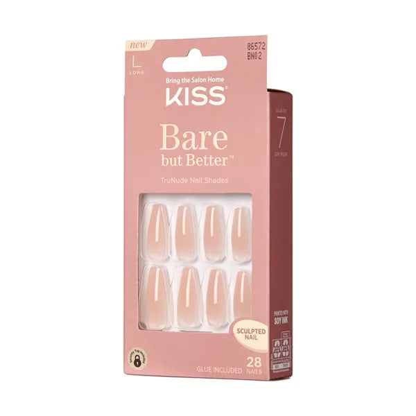 Kiss Bare But Better Premium Press on Nails-Nude Drama BN02