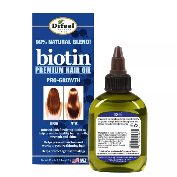 Difeel Biotin Hair Oil 2.5oz