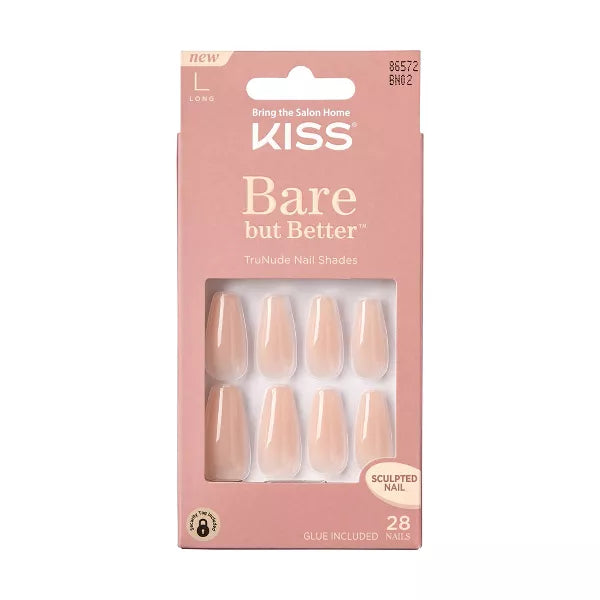 Kiss Bare But Better Premium Press on Nails-Nude Drama BN02