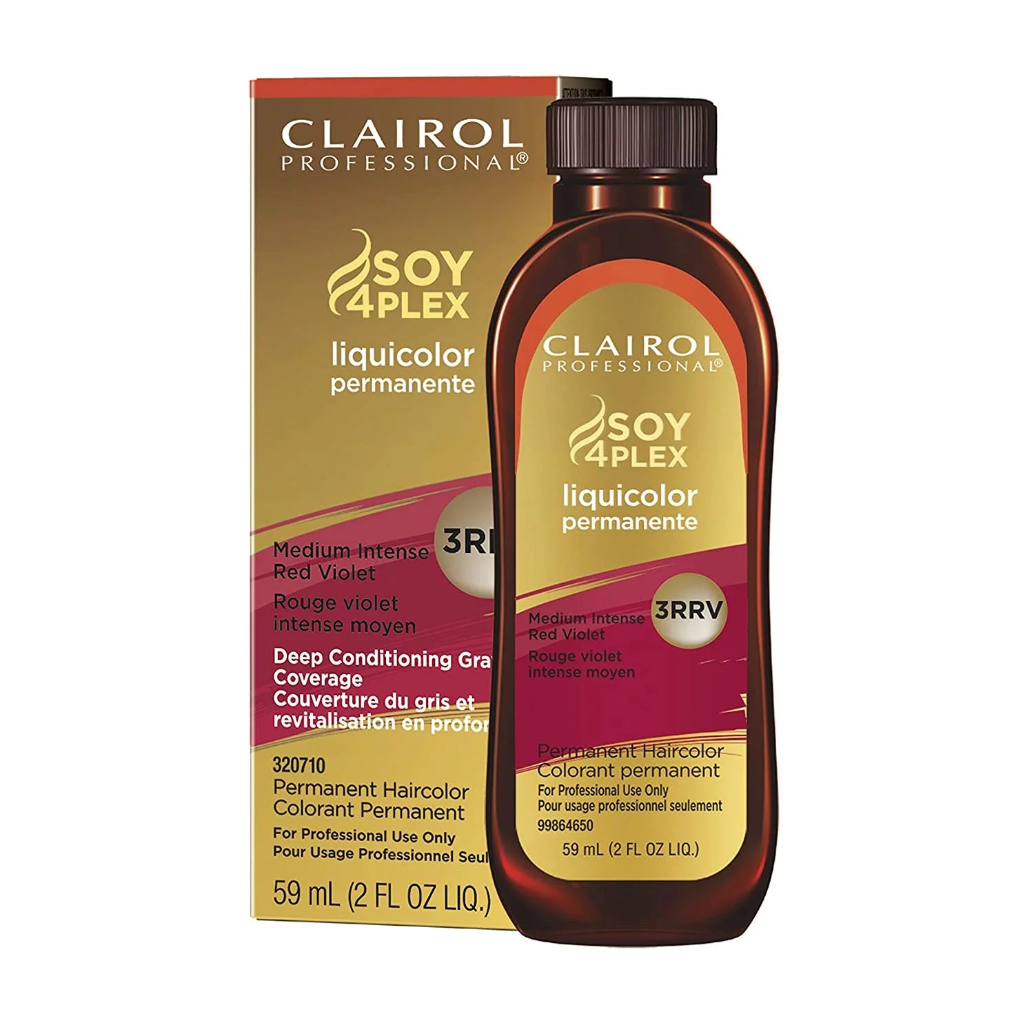 Clairol Soy 4 Plex 3RRV-Medium Intense Red Violet 2 oz