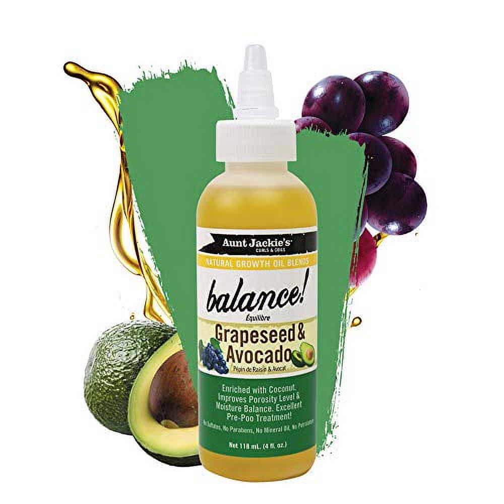 Aunt Jackie's Balance Grapeseed & Avocado Growth Oil 4 oz