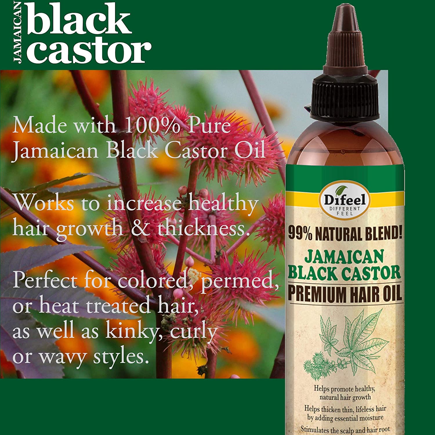 Difeel Jamaican Black Castor Premium Hair Oil 8 oz