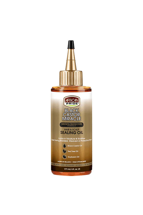 African Pride Black Castor Miracle Hair & Scalp Sealing Oil 6 oz