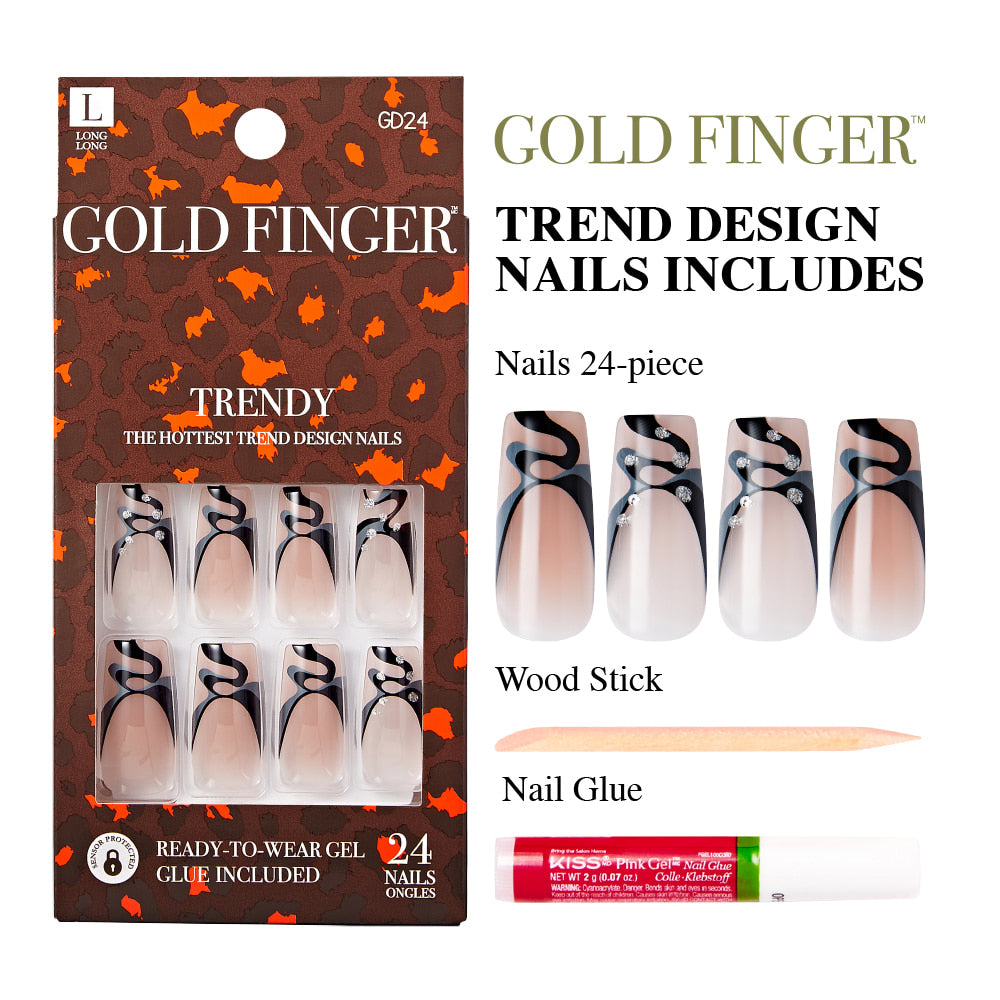 Goldfinger Trendy Press on Nails-Trendy Be Yourself GD24