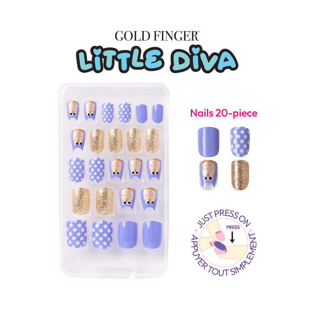 Goldfinger Little Diva Sticker Nails-Quite Time BLL08