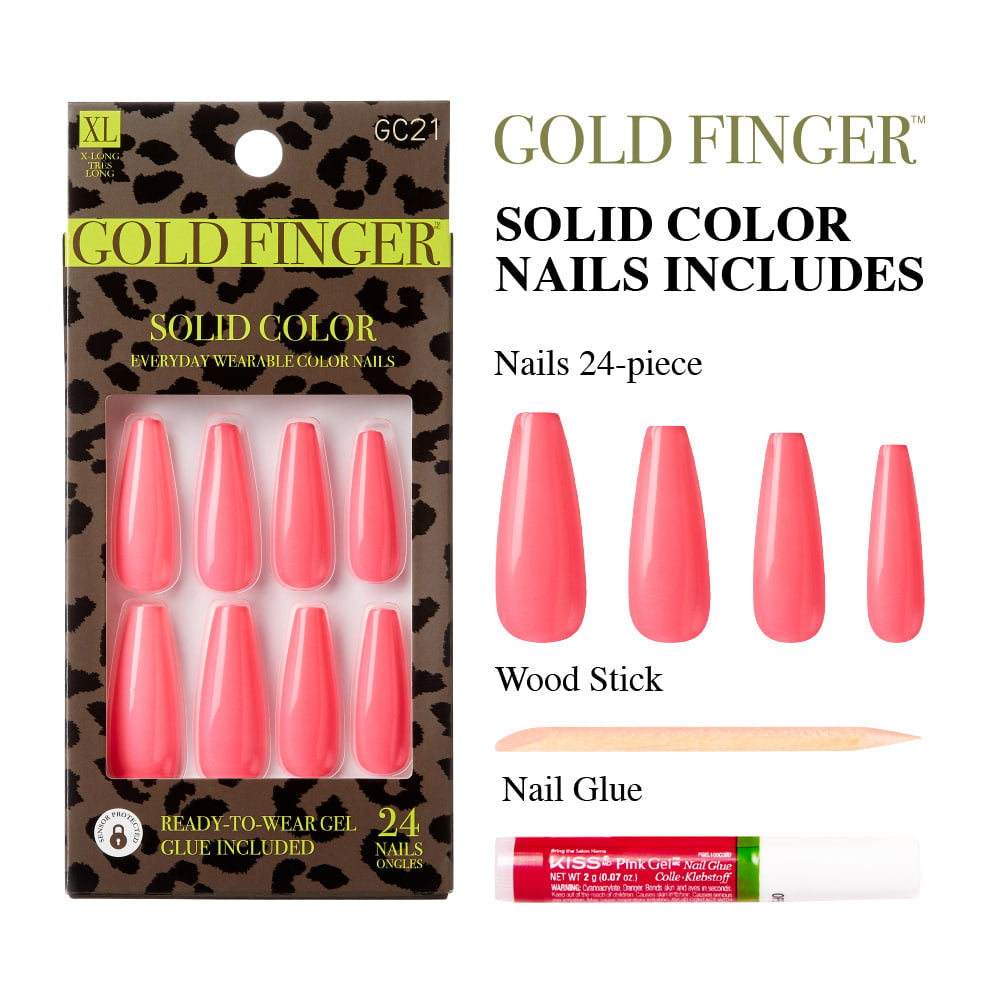 Goldfinger Solid Color Press on Nails-Please GC21