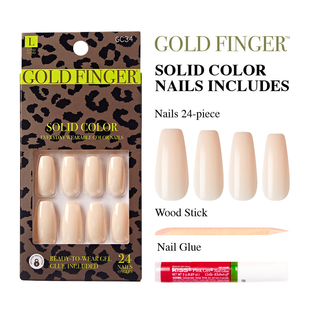 Goldfinger Solid Color Press on Nails-Good Enough GC34