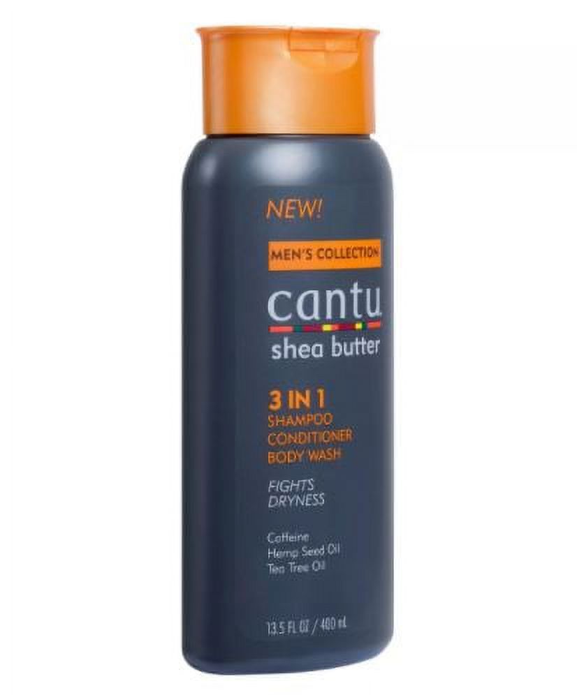 Cantu Men's Shea Butter 3 N 1 Shampoo, Conditioner, & Body Wash 13.5oz