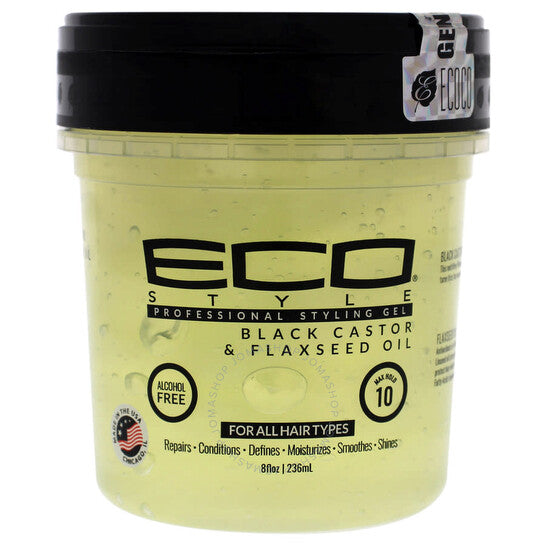 Eco Style Black Castor & Flaxseed Oil Styling Gel 8oz