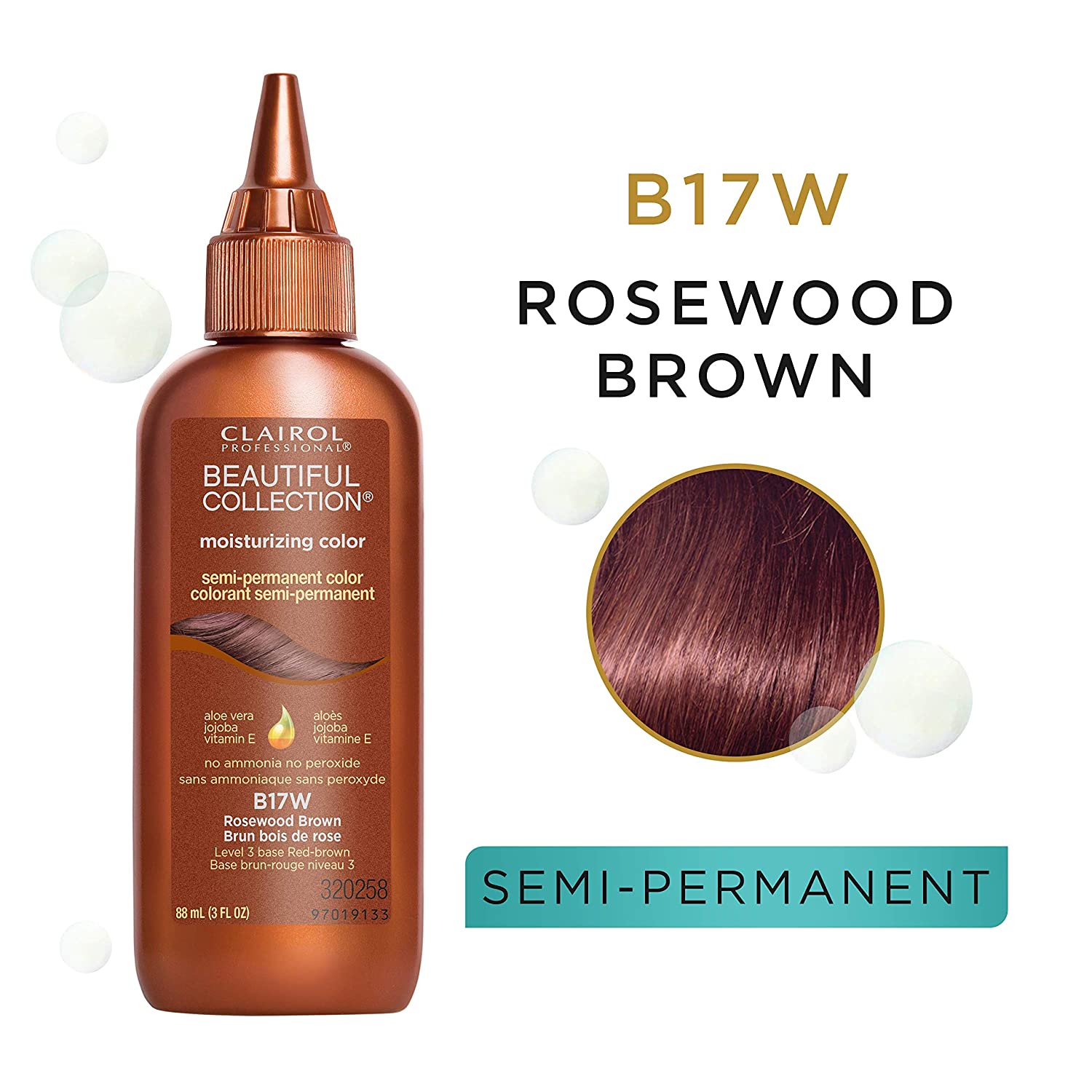 Clairol Beautiful Collection B17W-Rosewood Brown 3 oz