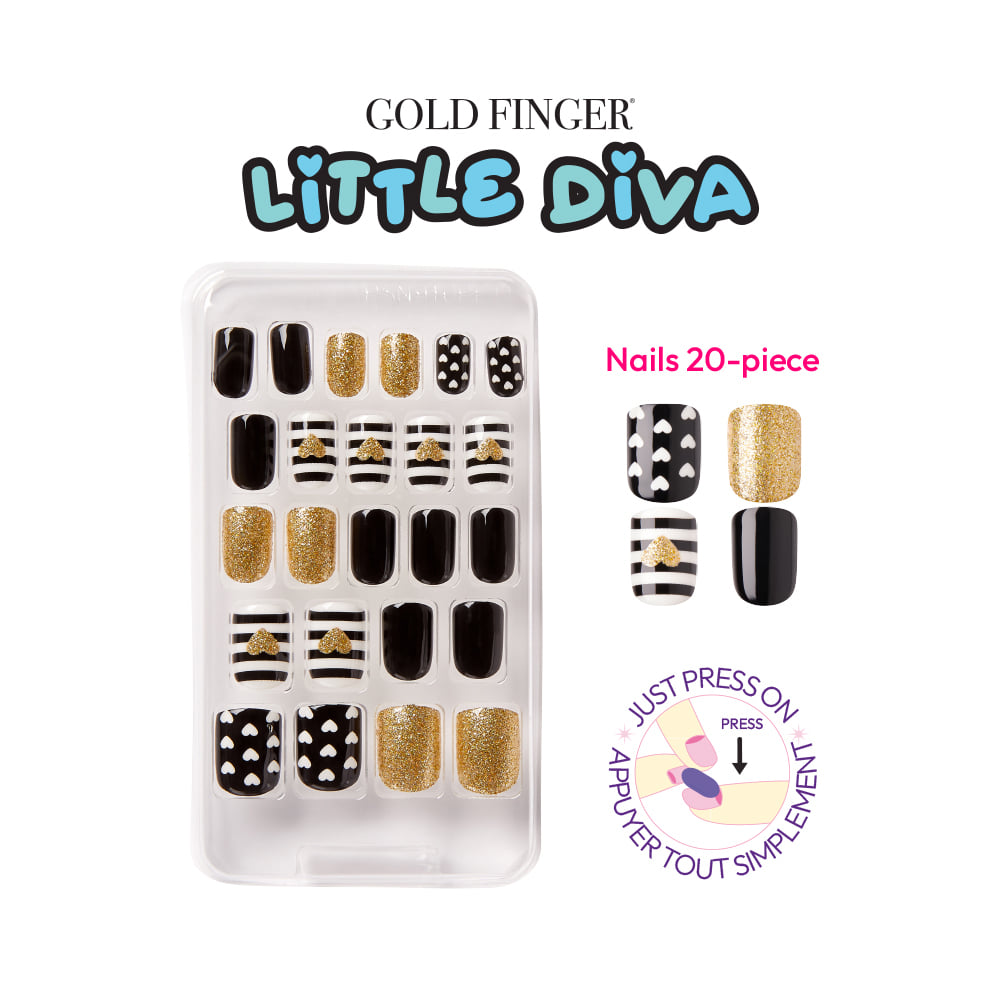 Goldfinger Little Diva Sticker Nails-Hollywood BLL01