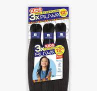 Ruwa Kids 3x Pre-Stretched Braiding Hair 12" Color 4