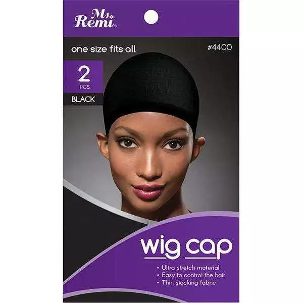 Ms. Remi Stocking Wig Cap 2 pcs Black